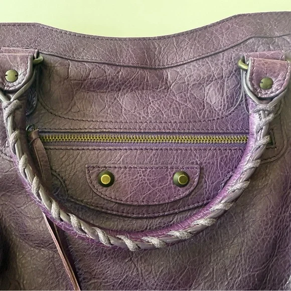 ‼️SOLD‼️ BALENCIAGA S/S 2012 RH Dark Violet Purple City Bag - Picture 9 of 15
